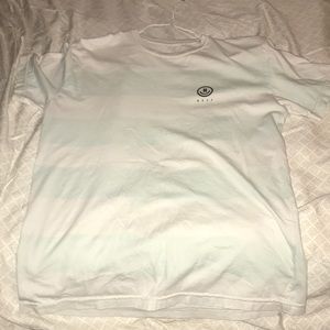 Neff blue and white stripped tee.